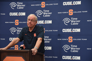Jim Boeheim said he's unsure whether he'll coach future Olympics at a press conference on Tuesday. 
