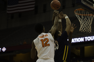 Taurean Thompson scored 12 points in the win. The freshman also pulled down eight rebounds. 